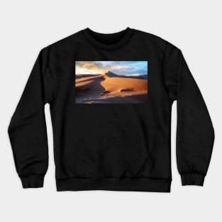 Sahara desert near Merzouga, Morocco at sunset Crewneck Sweatshirt